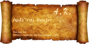 Agárdi Kevin névjegykártya